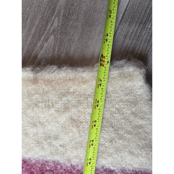 Vintage Hand-Knitted Wool & Mohair Striped Scarf - Picture 8 of 8